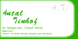 antal tinhof business card